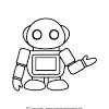 Print out and cut two of the same robot page then glue the blank sides together to make a two sided robot! 1