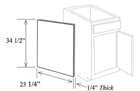 We are looking at building all of our internal structure parametrically the same, then when it comes to finished ends, placing a 1/4 skin on the end to create a finished end look. Woodcraft Custom Kitchen Cabinet End Panels