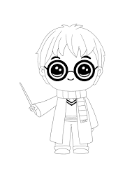 Coloriage harry et hermione espionent des camarades de classe. Coloriage Harry Potter Kawaii 2 Coloriages A Imprimer Gratuits 2020