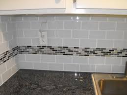 glass subway tile backsplash