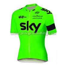 2016 Team Sky Rapha Pro Bicycle Apparel Riding Jersey Maillot Fluo Green