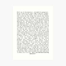 Nicki minaj monster lyrics (feat. Nicki Minaj Art Prints Redbubble