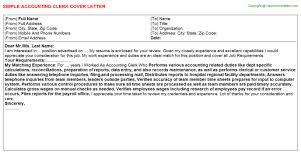 Here's a sample cover letter for you to reference if you're seeking a writing job, including wording tips and points to cover. Accounting Clerk Cover Letter 25392