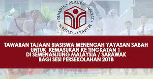 Anda dinasihatkan untuk menyemak / berhubung terus dengan pihak yayasan sabah (ys). Tawaran Tajaan Biasiswa Menengah Yayasan Sabah Untuk Kemasukan Ke Tingkatan 1 Di Semenanjung Malaysia Sarawak Bagi Sesi Persekolahan 2018 Khabar Kinabalu