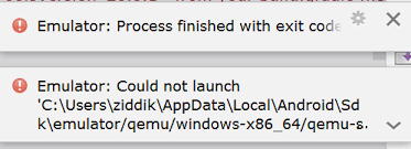 How To Fix Could Not Launch Qemu Windows X86 64 Qemu System I386 Exe No Such File Or Directory Android Studio Error Zid S World