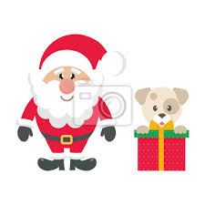 L'apprenti père noël et le flocon magique. Dessin Anime Mignon Pere Noel Et Cadeau De Chien De Noel Peintures Murales Tableaux Noel Chihuahua Joyeux Myloview Fr