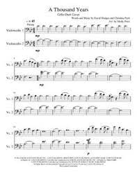 Download A Thousand Years Cello Duet Sheet Music By Christina Perri Sheet Music Plus Sheet Music Digital Sheet Music Christina Perri