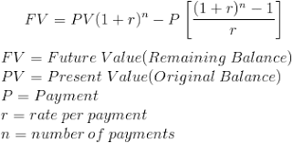 The auto loan calculator is mainly intended for car purchases within the u.s. Solve For Remaining Balance Formula With Calculator