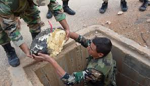 عبوات وألغام من مخلفات الإرهابيين في ريف دمشق الجنوبي البعث ميديا