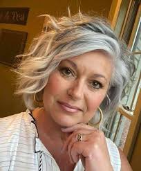 Woman loves her new short hair