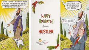 Hustler magazine apparently wished the extreme opposite of good will to republican politicians this christmas season, reportedly sending several congressmen christmas cards depicting a cartoon of president donald j. Hustler S Holiday Card Religious Or Offensive