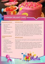 Turkish Delight Cake Sweet Meat Baking Powder Ingredients Homemade Cakes