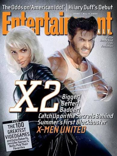 X2: X-Men United stars Halle Berry & Hugh Jackman on the cover of  Entertainment Weekly (2003) ⛈️🌪️ #storm #wolverine #xmen