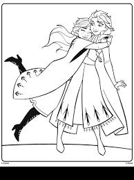 This frozen coloring page is printable. View 11 Elsa Anna Coloring Princess Frozen 2 Coloring Pages