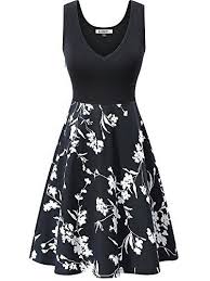 Guberry Women S Floral V Neck Summer Party Cocktail Midi Dress With Pockets Scoop Neck Midi Dress Midi Dress Sleeveless Womens Tank Dress
