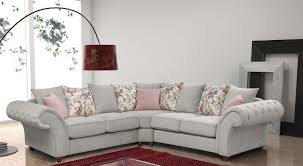 Huge Sale New Oxford Chesterfield Corner Sofa In Grey Beige Fabric So Cheap Corner Sofa Living Room Chesterfield Sofa Living Room Chesterfield Corner Sofa