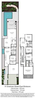 Stunning Sunday Contemporary Living In East Brisbane Qld Narrow House Plans Dream House Plans Narrow House Designs