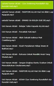 Download download mp3 surah al baqarah ustadz hanan attaki mp3 dapat kamu download secara gratis di metrolagu baru.untuk melihat detail lagu download mp3 surah al baqarah ustadz hanan attaki klik salah satu judul yang cocok, kemudian untuk link download download mp3 surah al baqarah ustadz hanan attaki ada di halaman berikutnya. Lyrics Ustadz Hanan Attaki Mp3 For Android Apk Download