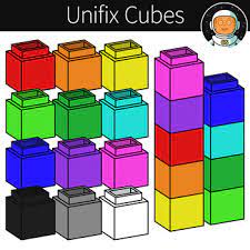 Layer the single cubes to make towers of your own. Unifix Cubes Clipart By Clip Space Teachers Pay Teachers