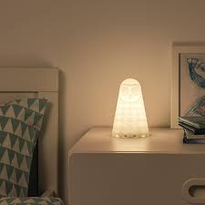 Solvinden battery operated light, outdoor/battery operated white easy to use because no cords or plugs are needed. Solbo Led Table Lamp White Owl Battery Operated 14 Cm Ikea
