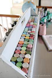 Clean tip or rim of bottle with paper towel before storing. Decoart Blog Craft Paint Storage Ideas