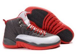 Jordan 12 Black Red White Air Jordan 12 Xii Grey White Red Mens Shoes 101 Air Jordans Sneakers Mens Grey Shoes