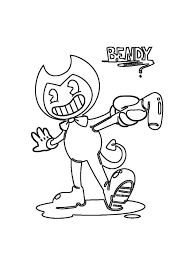 5 unique bendy and the ink machine™ coloring pages for free. Mischievous Bendy And Her Pipe Coloring Pages Bendy Coloring Pages Coloring Pages For Kids And Adults