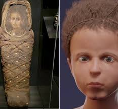 Face of Egyptian mummy who died 2,000 years ago revealed as boy of 3 or 4  after digital reconstruction