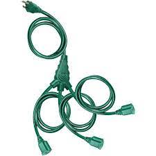 Holiday Time 3 Outlet Outdoor Multi Directional Extension Cord 25 Feet Walmart Com Christmas Lights Outdoor Christmas Lights Outdoor Extension Cord