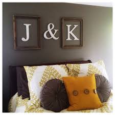 Initials Framed Above Bed The Funny Thing Is That These Are My Parents Initials In The Correct Spots Above Bed Decor Bedroom Decor Home Diy
