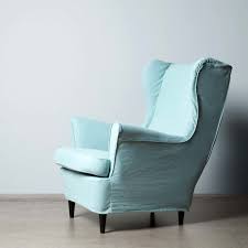 You sit comfortably thanks to the chair's shaped back and seat. Ikea Strandmon Armchair Cover Silver Grey Conscious Bemz In 2021 Arm Chair Covers Slipcovers For Chairs Armchair