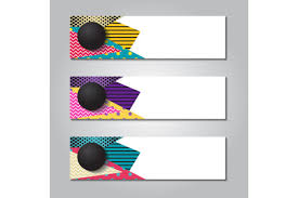 Here's a quick demo to get this section started. Horizontal Banner Design With Round Circle Graphic By Ojosujono96 Creative Fabrica