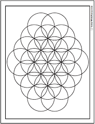 Geometric Pattern Coloring Page Kids Love Flowers Circles And Bubbles Geometric Coloring Pages Pattern Coloring Pages Coloring Pages
