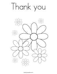 Thank you coloring page with few details for kids. Thank You Coloring Pages For Kids Coloring Home