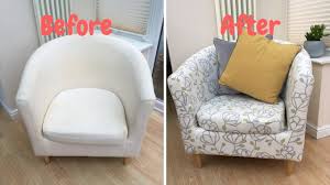 Round back accent chairs for living room ikea idea. How To Re Cover An Ikea Tub Chair Youtube