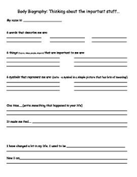 Character Development Body Biography Biography Lesson Plan Character Development Biography