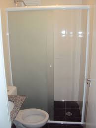 Box Frontal Vidro Jateado Kit Branco Vidro Jateado Lar Decoracao