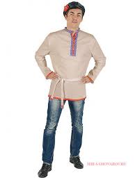Традиционная туникообразная русская рубашка, с неглубоким разрезом сбоку ворота, застёгивающимся на пуговицы. Muzhskaya Kosovorotka Lnyanaya Bezhevaya Xs Xxl Kupit V Sankt Peterburge
