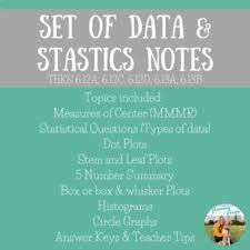 These Set Of Notes Takes Students Through Data Statistics Pertaining To 6th Grade Math Topics Topics Include In 2020 Statistics Notes Study Skills Physics Classroom