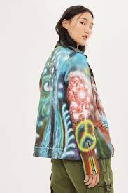 Graffiti Sprayed Leather Biker Jacket New In Fashion New In Topshop Europe Fashion Tomboy Fashion Clothes