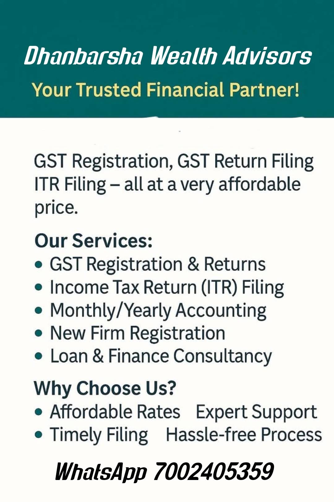 GST/New Firm Registration/ITR filing product image