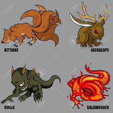 4 Graphic Of Mythical Creatures Set 05 Mythical Creatures Creatures Fantasy Monster
