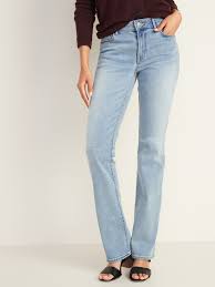 Mid Rise Light Wash Kicker Boot Cut Jeans For Women Old Navy