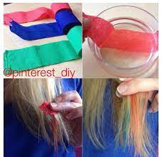 Cool Streamer Idea Diy Hair Dye Temporary Hair Dye Dyed Tips