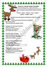 Rudolph The Red Nosed Reindeer Song Esl Worksheet By Vickiii Choose from over a million free vectors, clipart graphics, vector art images, design templates, and illustrations created by artists worldwide! rudolph the red nosed reindeer song