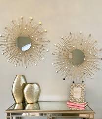2 Glamorous Sunburst Mirror Set 29 Starburst Mirror Etsy In 2020 Gold Sunburst Mirror Sunburst Mirror Mirror Wall Decor