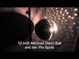 Simply hang the disco ball from the spinning motor, then aim the spotlight at the disco ball.and you've got a party. 12 Inch Mirrored Disco Ball With Two Pin Spots Watch The Spots Change With Different Lights Youtube