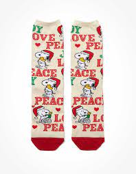Calf high, knee high & thigh high. Ae Snoopy Woodstock Crew Sock