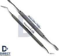 2Pcs Dental Bone Files Sugarman Miller Bone-Filler Perio Interproximal  Tissue CE