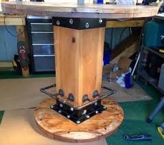 Wire Spool Table With Footring Van Thehollowfurnitureco Op Etsy Spool Tables Wire Spool Wooden Spool Tables